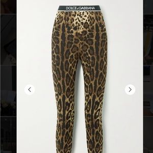 Dolce & Gabbana Diva leopard-print stretch-silk crepe leggings